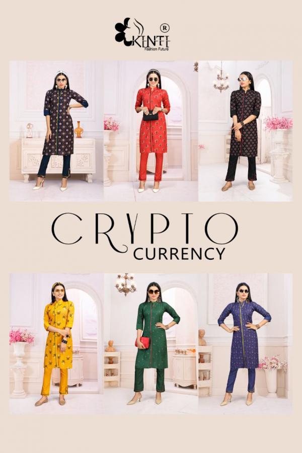 Kinti Crypto Currency 6 Fancy Cotton Printed Kurti With Bottom 